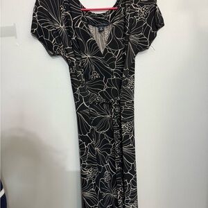 Banana Republic Black Floral Dress
